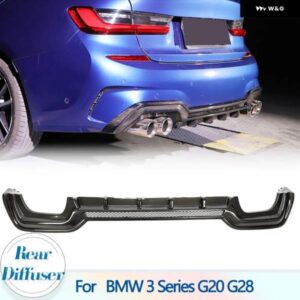 BMW リア バンパー ディフューザー リップ スポイラー 3シリーズ G20 G28 スポーツ 2019 2020 カーボンリア ディフューザー リップ スポイラー