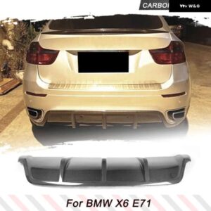 BMW カーボン車リア バンパー リップ ディフューザー スポイラー X6 E71 35I SUV スタンダード バンパー 2008 - 2013