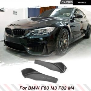 BMW カーボンフロント バンパー リップ カナード スプリッターフラップ F80 M3 F82 F83 M4 2014 - 2018 サイドスカート バンパー 延長 リップ