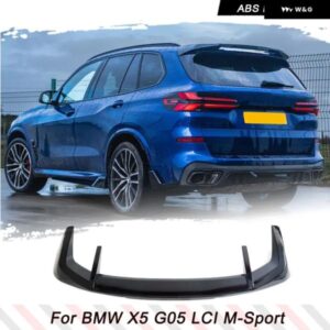 BMW 黒 ABS リアルーフ トランク スポイラー スプリッター X5 G05 M-スポーツ LCI 2023 リア スポイラー ウイン グリップ