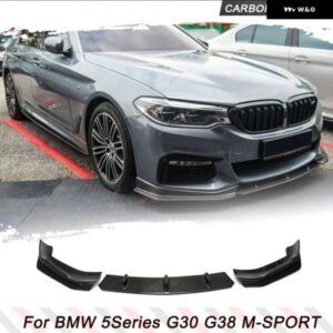 BMW カーボンフロント バンパー リップ 5シリーズ G30 G31 M スポーツ 2017-2019 520I 530I 540I M550I フロントリップチンスプリッター プロテクター