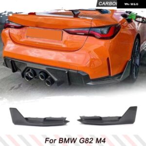 BMW リア バンパー スプリッター 4シリーズ G82 M4 2021 2022 リア バンパー スプリッターカバー トリム ドライ/ウェットカーボン