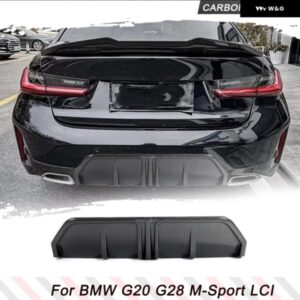BMW カーボンカーレースリア ディフューザー リップ G20 G28 330I M-スポーツ LCI 2022 2023 リア バンパー スプリッター ディフューザー スポイラー