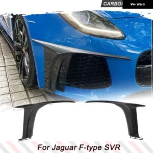 ジャガー フロント バンパー フィンスプリッター カナード F タイプ SVR 2016 - 2019 フォグランプ カバー スプリッター エアベ