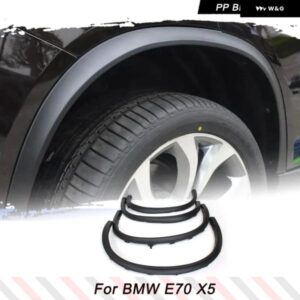 BMW サイド PP ホイールアーチフェンダーフレア E70 X5 SUV 4 ドア 2007-2013 サイドホイールアーチフェンダーフレアマッドフラップ トリム