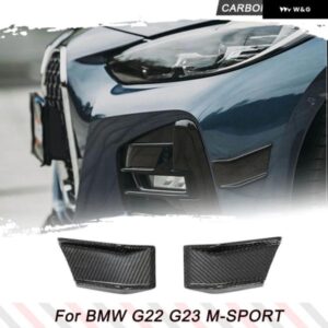 BMW フロント バンパー カナード フィンエアバランススプリッター 4シリーズ G22 G23 M スポーツ 2021 2022 カーボンフロント スポイラー ガード