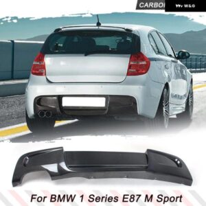 BMW リア バンパー ディフューザー リップガード スポイラー 1シリーズ E87 M テック M スポーツ バンパー 2007 - 2011 カーボン/FRP
