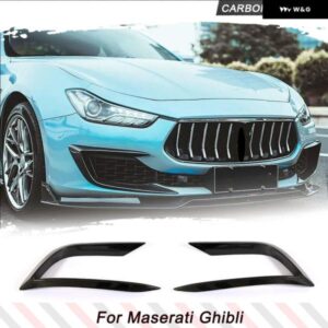 マセラティ フロント バンパー カナード フィンスプリッターマセラティジブリベースセダン 2018-2021 カーボンレーシングフロント カナード