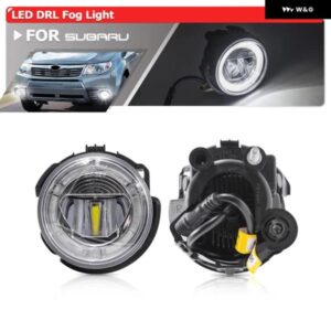 スバル フォレスター 09-13 インプレッサ WRX STI 08-10 DRL ハローガイド LED フロント バンパー ドライビング フォ