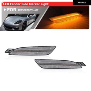 ポルシェ パナメーラ 970 LCI 2014-2016 LED サイド マーカーライト オートフェンダーフレアランプ OEM: 970-631-0