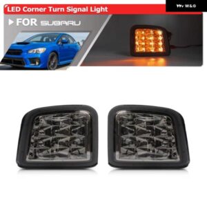 スバル 2X スモークフロント バンパー アンバー LED サイド マーカーライト ウィンカーコーナー インジケーター STI 2015-201