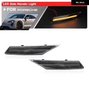 ポルシェ 2X タイカン 4S セダン 2020-UP フロント バンパー LED フェンダーサイド マーカーライト 自動ウィンカーウインカー イン