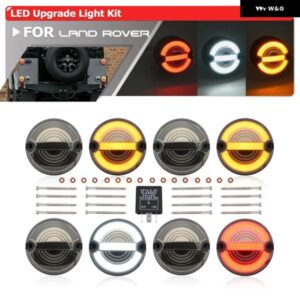 ランドローバー スモーク 95MM NAS スタイル LED アップグレード キット ディフェンダー 90 110 130 1995-2016 パーキング