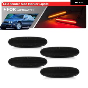 ジャガー ユーロスタイル スモークフロント アンバー リアレッド LED バンパー フェンダーサイド マーカーライト XJ X308 XJ8 XJ