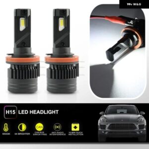 ポルシェ マカン 2015-18 H15 LED ヘッドライト 電球 交換ハイビーム/ デイタイム ランニングライト DRL ヘッドランプ
