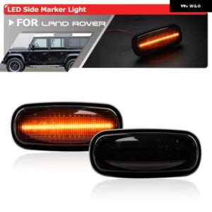 ランドローバー スモーク アンバー LED サイド マーカーライト フリーランダー 1 2002-2005 ディスカバリー 2 1999-2004 ディフェンダー TD5