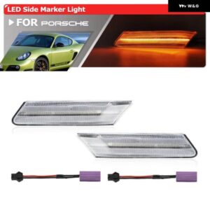 ポルシェ クリアスモーク CANBUS アンバー LED サイド マーカーライト ウィンカーランプ ケイマン 06-12 ボクスター 987 911