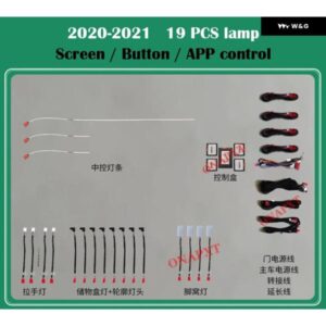 ランドローバー ディフェンダー 2020-2021 アプリ 制御 ダッシュボード ドア足元 ムードランプ LED ストリップ 装飾 アンビエントライト