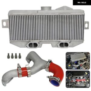 スバル アップグレード トップ マウント インタークーラー + Y パイプ 02-07 WRX STI EJ20 EJ25 GD ブラック/レッ