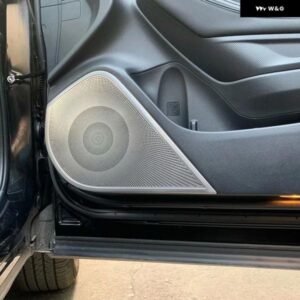 スバル 4個 ステンレス ドア拡声器 オーディオ サウンドリングカバー ステッカー フォレスター SK 2019 スピーカー リングサークル ト