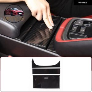ジャガー ABS カーボン/マットブラック F-TYPE 2013-2024 センター コンソール 収納 ボックス パネル カバー トリム ステッカ