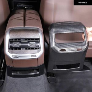 BMW 7シリーズ 2023 2024 ABS カーボンリア エアコン アウトレット ベントフレーム カバー トリム カーアクセサリー