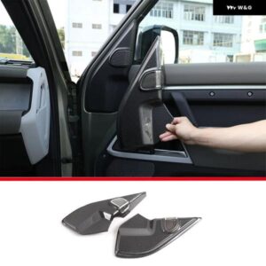 ランドローバー ABS カーボン ディフェンダー 110 2020-2024 フロントドア A ピラー ホーンカバー 装飾 カバー カーアクセサリー