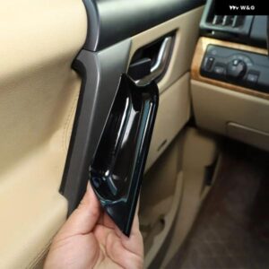 ランドローバー フリーランダー 2 2007-2015 ABS 黒ドアインナー ドアハンドル ボトムカバー 装飾 ステッカー インテリア アクセサリー
