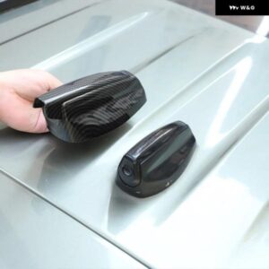 ランドローバー ディフェンダー 90 110 2020-2024 ABS カーボンルーフ ふかひれアンテナカバー トリム ステッカー カーアクセサリー