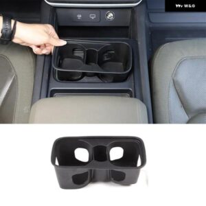 ランドローバー ディフェンダー 90 110 130 2020-2024 TPE 黒センター コンソール 水カップホルダー 収納 ボックス インテリア アクセサリー