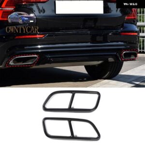 ボルボ XC60 S60 XC90 S90 V90 ステンレス テールマフラーマフラー出力カバー 装飾 カバー カーアクセサリー