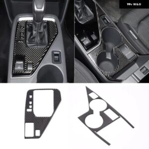 スバル クロストレック 2022-2024 ソフトカーボンカーセンター 制御 ギア シフト 水カップ パネル 装飾 ステッカー アクセサリー