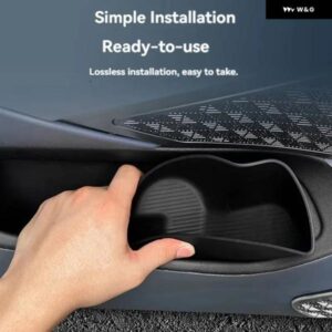 BMW 5シリーズ I5 G60 2024 TPE 黒ドア 収納 ボックス オーガナイザー トレイ 防水 抗ダーティゲートスロットパッド アクセサリー
