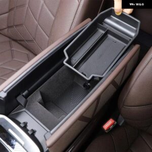 BMW 7シリーズ G70 2023 2024 ABS ブラック中央 制御 アームレスト ボックス 収納 ボックス 多機能 収納 ボックス カーアクセサリー