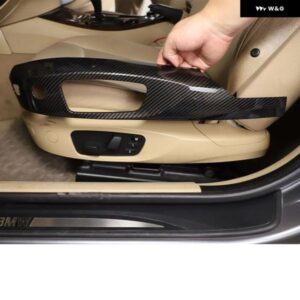 BMW 3シリーズ E90 X1 E84 2010-2015 ABS カーボンカーシートサイドスイッチ調整 ボタン 装飾 フレーム カーアクセサリー