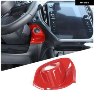 スバル WRX 2022-2024 ABS カーボン/レッド車内点火 スイッチ 装飾 カバー ステッカー カーアクセサリー