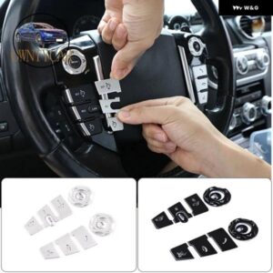 ランドローバー ステアリングホイール ボタン ステッカー ディスカバリー 4 LR4 RR スポーツ 2010-2013 フリーランダー 2 2013-2015 カーアクセサリー