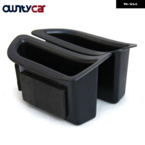 ボルボ 2ピース 黒フロント ドアハンドル 収納 ボックス コンテナホルダー トレイカーアクセサリー V40 V40CC