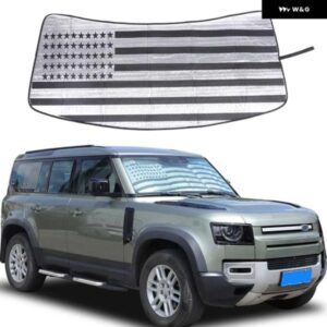 ランドローバー ディフェンダー 90 110 2020-2024 車前方 フロントガラス サン シェード 車ソーラーパッド カーアクセサリー