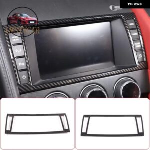 ジャガー F-TYPE 2013-24 ABS カーボン/マットブラックカーセンター コンソール ナビゲーション画面 装飾 フレーム ステッカー