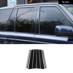 ランドローバー レンジローバー スポーツ 2010-2013 PVC 黒窓 B ピラー カバー トリム ストリップ ステッカー カーアクセサリー