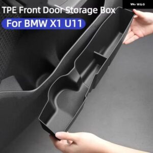 BMW X1 U11 IX1 フロントドア 収納 ボックス TPE 自動インナードア オーガナイザー トレイカップホルダー インテリア アクセサリー 収納