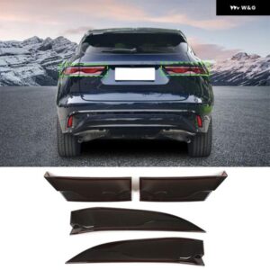 ジャガー F-PACE 2021-2024 ABS ブラック テールライト カバー インジケータ光カバー 装飾 アクセサリー