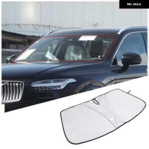 ボルボ XC90 2019-2023 折りたたみ フロントガラス サン シェード フロントウィンドウカーテン夏 UV 反射太陽カバー