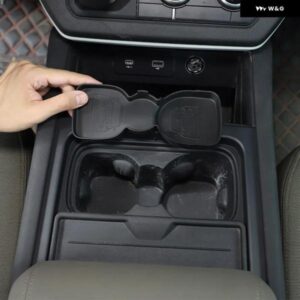 ランドローバー ディフェンダー 110 2020-2023 TPE ゴム中央 制御 水カップ滑り止めパッド インテリア アクセサリー