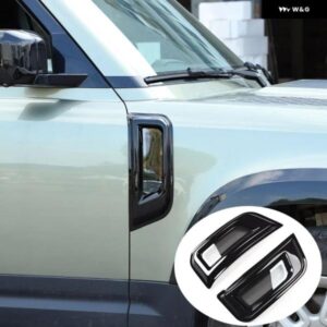 ランドローバー ディフェンダー 90 110 2020-23 ABS 黒車フェンダーエアインテークメッシュカバー 防虫ネットカバー アクセサリー