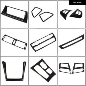 BMW X5 X6 E70 E71 2008-2013 ABS ブライトブラックカーギア パネル ステッカー ステアリングホイール トリム ストリップフレーム カバー カーアクセサリー