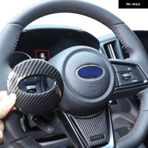 スバル ABS カーボン/マットブラック WRX 2021-23 ステアリングホイール 中央 装飾 カバー インテリア アクセサリー