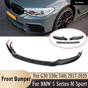 BMW G30 530E 540I M スポーツ 2017-2020 フロントアンダー バンパー リップ スポイラー カーボン バンパー トリム カバー ボディ プロテクター