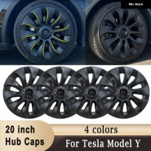 テスラ 4個 20インチ ハブキャップ モデルY ホイールハブカバー キャップリムカバー 車両車 外装 タイヤ 装飾